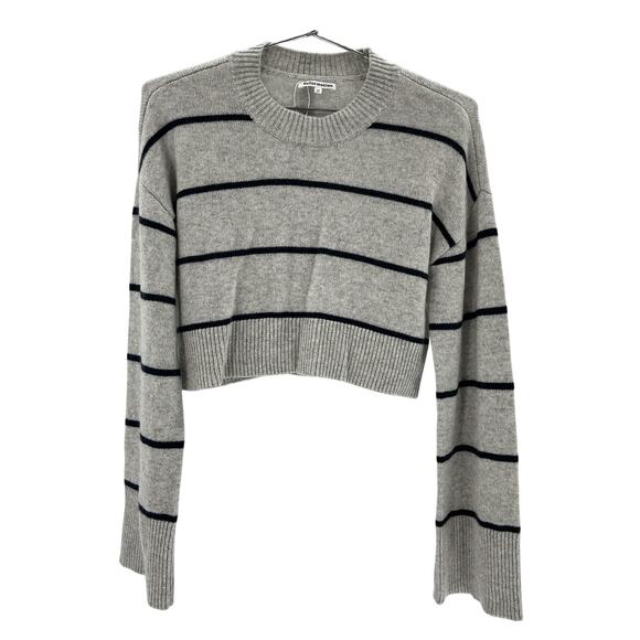 Reformation 'Paloma' Grey Cropped Cashmere Crew Sweater Size XS - Picture 1 of 3
